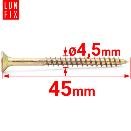 Universalschraube 4,5x45 mm 300 Stück Kreuzschlitz PZ2
