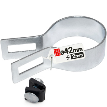 Endschelle Rund für 42 mm Pfosten Verzinkt