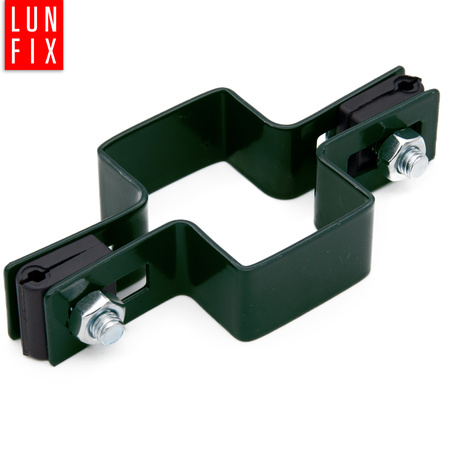 Mittelschelle Vierkant für 40x60 mm Pfosten Grün