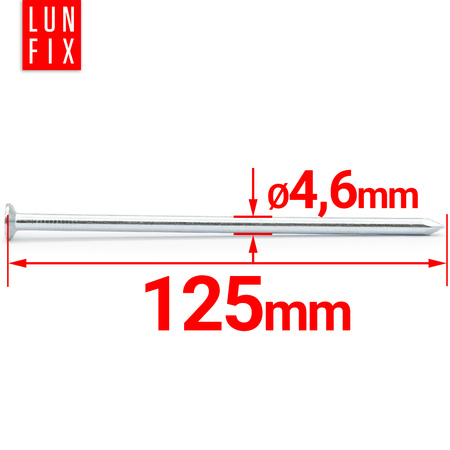 Stahlnägel 4,6x125 1kg Verzinkter