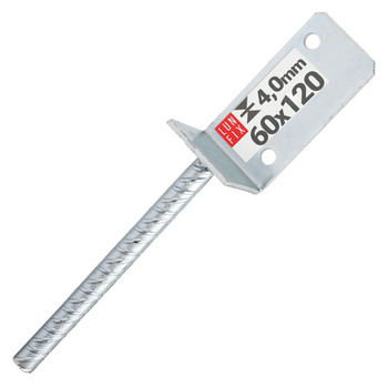 Pfostenbasis L-Form 60x60x120 mm 200 mm