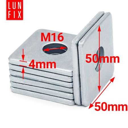 Quadratische Unterlegscheibe M16 50x50x4,5mm - DIN 4362 Stck.