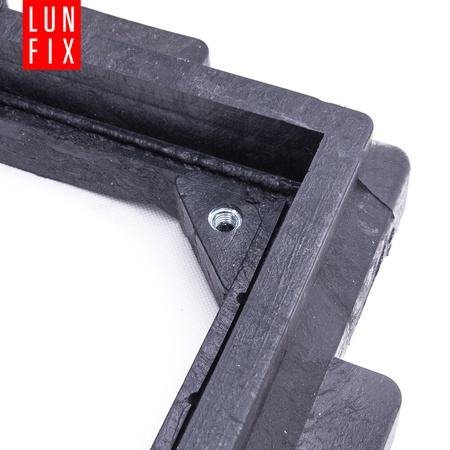 Kanaldeckel Schachtabdeckung mit Flanschrahmen 60x60cm Schwarz