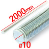 Gewindestange M10 x 2000 mm, 10 Stück Festigkeitsklasse 4.8 DIN 975