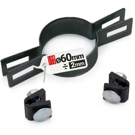 Mittelschelle Rund für 60 mm Pfosten Graphit