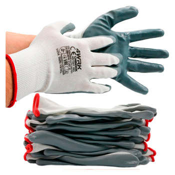 Arbeitshandschuhe aus Nitril, Größe 9 L 12stk.