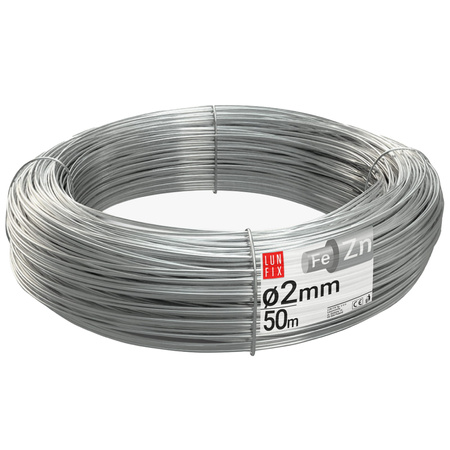 Spanndraht Gartendraht Silber Verzinkt 50m Ø2mm