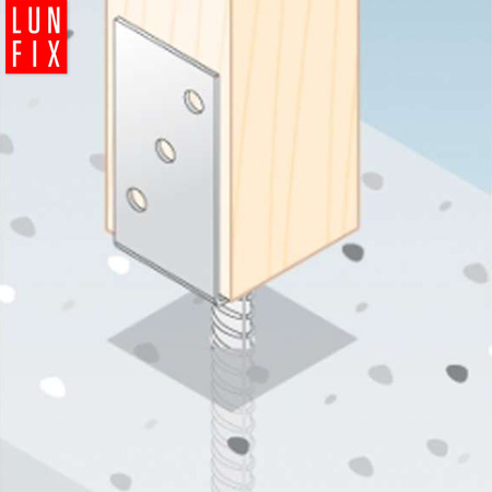 Pfostenbasis L-Form 60x60x120 mm 200 mm