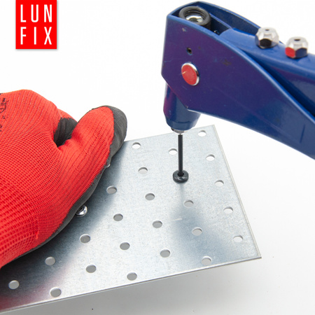 Aluminium Blindnieten DIN7337 4x12 mm 100 Stück RAL 9005 Tiefschwarz