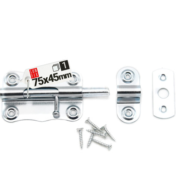 Bolzenriegel Torriegel Riegel 75x45mm Silber