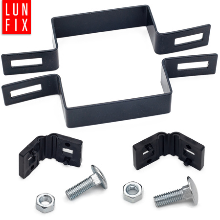 Mittelschelle Vierkant für 100x100 mm Pfosten Graphit