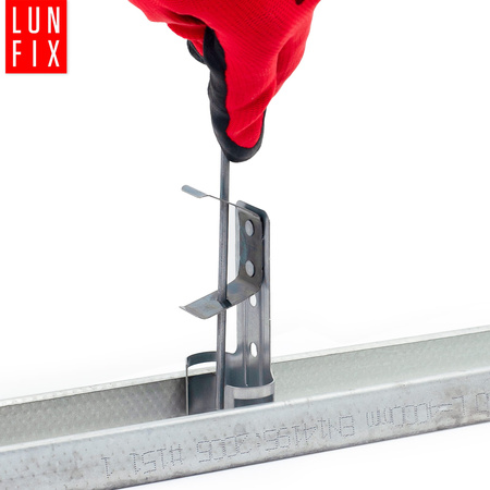 100 x Schnellabhänger mit Feder Für Deckenprofile CD 60/27