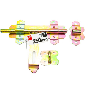 Bolzenriegel Torriegel Riegel 250mm Gold Verzinkt