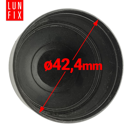 Pfostenkappen Schwarz 42,4 mm Rund 1 Stück