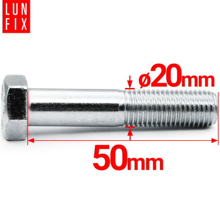 Sechskantschrauben M20x50 DIN 931 1 kg (ca.5 Stk.) Teilgewinde Klasse 5.8