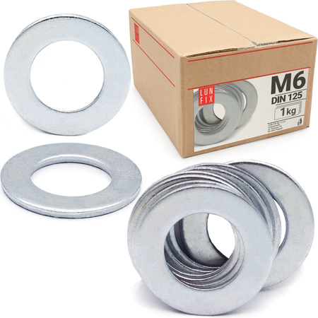Unterlegscheiben M6 DIN 125 1Kg - ca.1050 Stck.