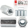 5x Gewindemuffe M16 x 48mm DIN 6334 Sechskant Langmutter 5 Stück