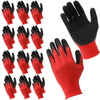 Arbeitshandschuhe mit Latexbeschichtung, rote Größe XL 12 Stück