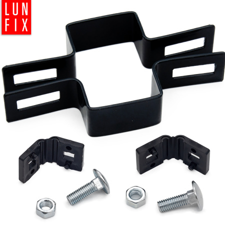 Mittelschelle Vierkant für 40x60 mm Pfosten Shwarz