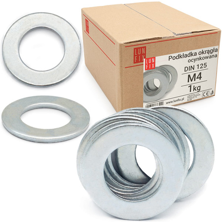 Unterlegscheiben M04 DIN 125 1Kg - ca.3240 Stk.