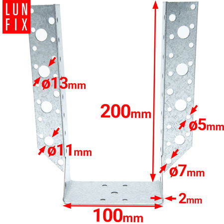 Balkenschuh Typ A 100x200mm