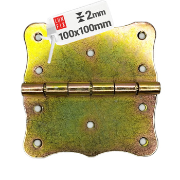 Scharnier Verzinkt Gelb Dekorativ 100x100x2mm