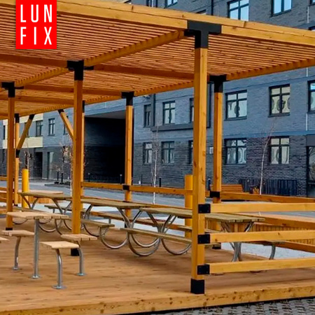 Pfostenverbinder Holzverbinder Pergola 3 balken 90x90mm