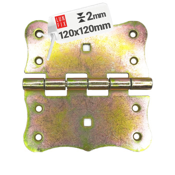 Scharnier Verzinkt Gelb Dekorativ 120x120x2mm