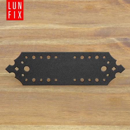 Flachverbinder 230x65x2,5mm Lochblech Schwarz 10 Stk