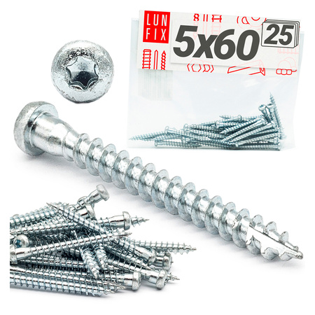 Winkelbeschlagschraube 5x60 mm TX20 25 St.