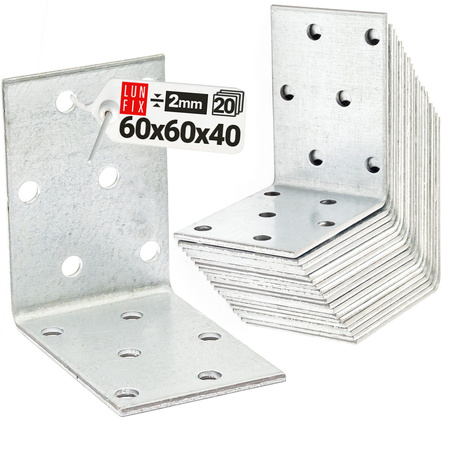 Winkelverbinder 60x60x40x2 20 Stück