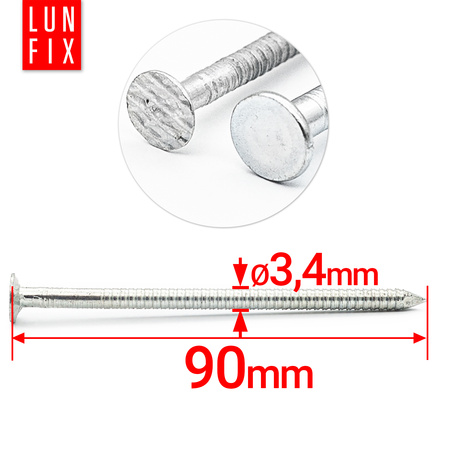 Rillennagel 3,1x90 5kg verzinkter