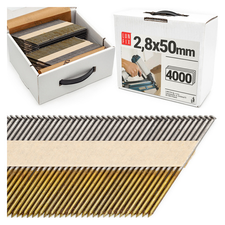 34° Grad Nagel Glatt 2,8 x 50 mm Packung 4000 Stück