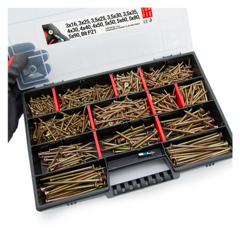 770 stück Sortiment Satz Universalschrauben inkl. bit PZ1