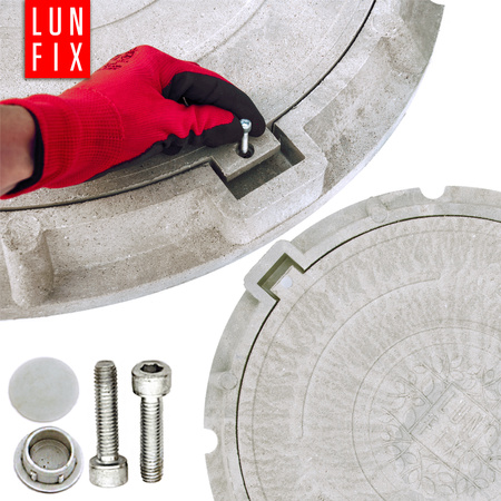 Kanaldeckel Schachtabdeckung mit Flanschrahmen DN 600 mm A15 1,5t Hellgrau