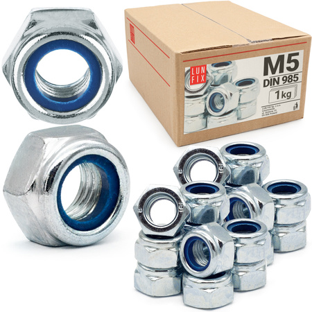 Sicherungsmuttern M5 - 1 kg (ca.1100 Stk.) DIN 985