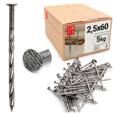 Drallschaft 2,5 (2,8)x60 5kg Unverzinkter