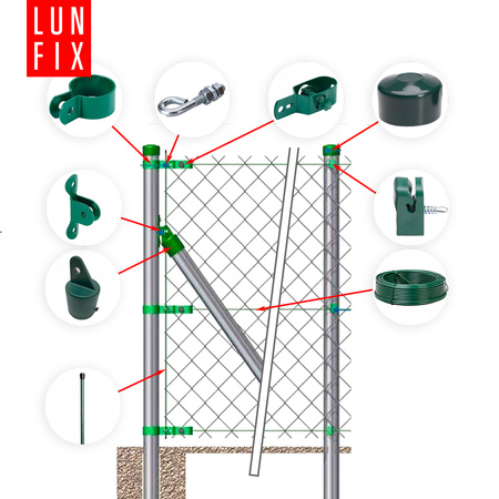 Słupek okrągły ogrodzeniowy ocynkowany fi 42,4mm 1,3m