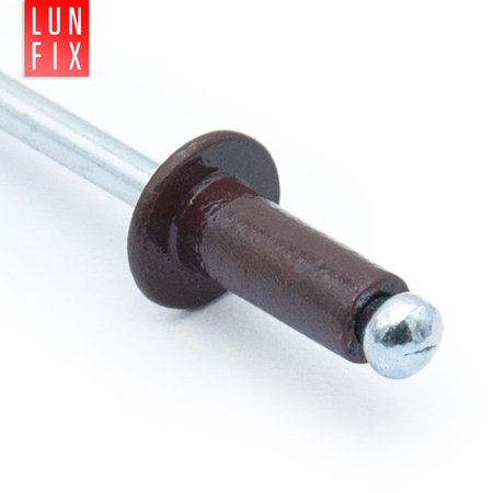 Aluminium Blindnieten DIN7337 4x8 mm 100 Stück RAL 8017 Schokoladenbraun