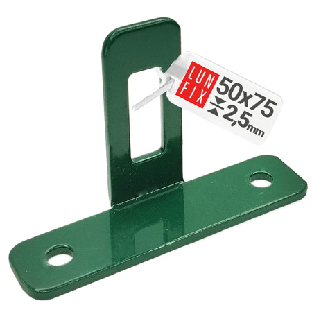 Zaunhalter Wandanschluss 75x45 mm RAL6005 Grün