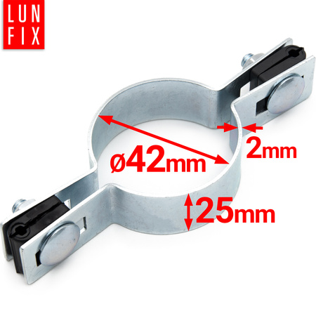 Mittelschelle Rund für 42 mm Pfosten Verzinkt