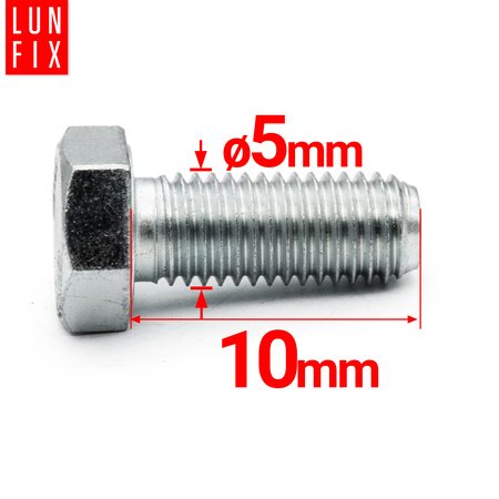 Sechskantschrauben M5x10 1 kg (ca.380 Stk.) DIN 933 Vollgewinde FK 5.8