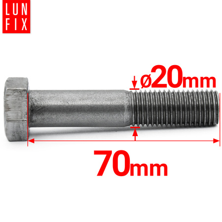 Sechskantschrauben M20x70 DIN 931 1 kg (ca.4 Stk.) Teilgewinde Klasse 5.8