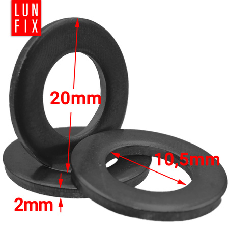 Runde Unterlegscheibe M10 Shwarz verzinkt DIN125 1kg