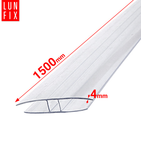 Profil H4 łączący bezbarwny do poliwęglanu 1,5m