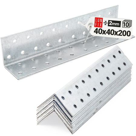 Winkelverbinder 40x40x200x2 10 Stück