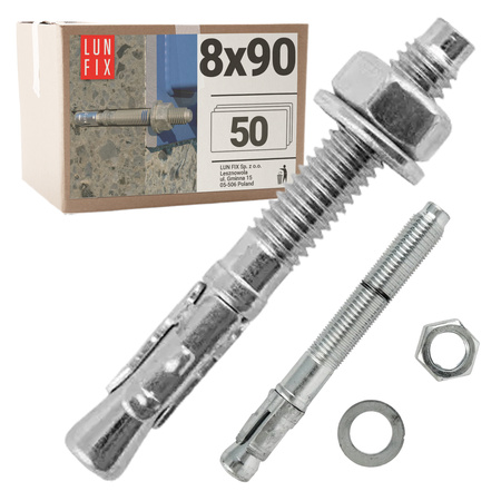 Schwerlastanker Bolzenanker M8 90mm 50 stk