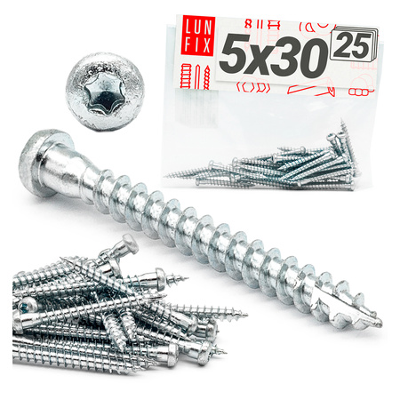 Winkelbeschlagschraube 5x30 mm TX20 25 St.