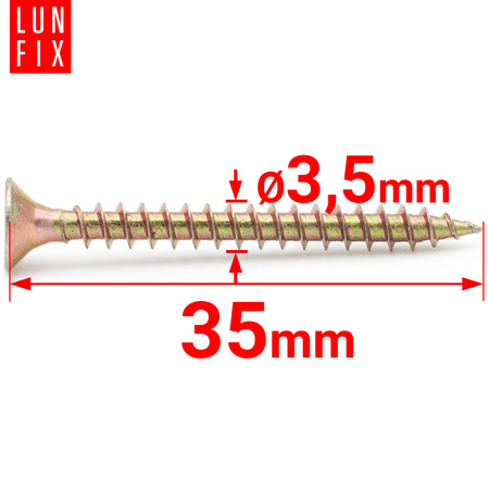 Universalschraube 3,5x35 mm 500 Stück Kreuzschlitz PZ2