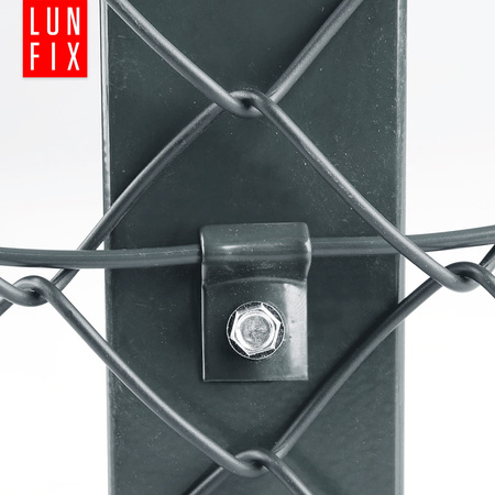 Spanndrahthalter inkl. Selbstschneidender Schrauben Graphit 100 Stück